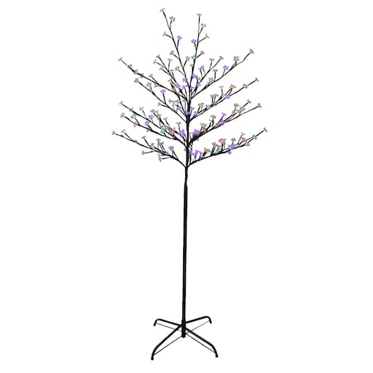 6ft. Multicolor LED Cherry Blossom Flower Artificial Tree